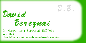 david bereznai business card